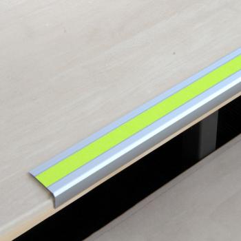 Anti-Rutsch-Treppenkanten-Profil Aluminium Signalfarbe gelb, selbstklebend