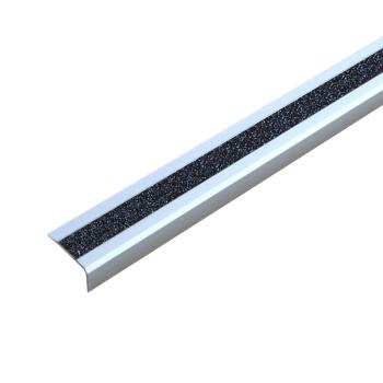 Mobile Preview: Anti-Rutsch-Treppenkanten-Profil Aluminium GlitterGrip, selbstklebend